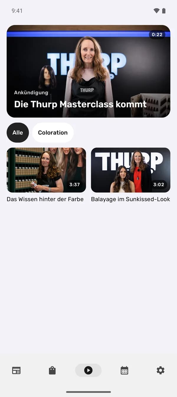 Masterclass-Videos in der Thurp App auf Android